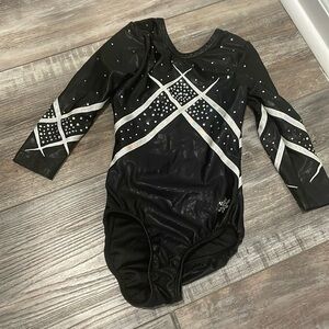 Gymnastics Competition Leotard Snowflake Custom Design Child Medium